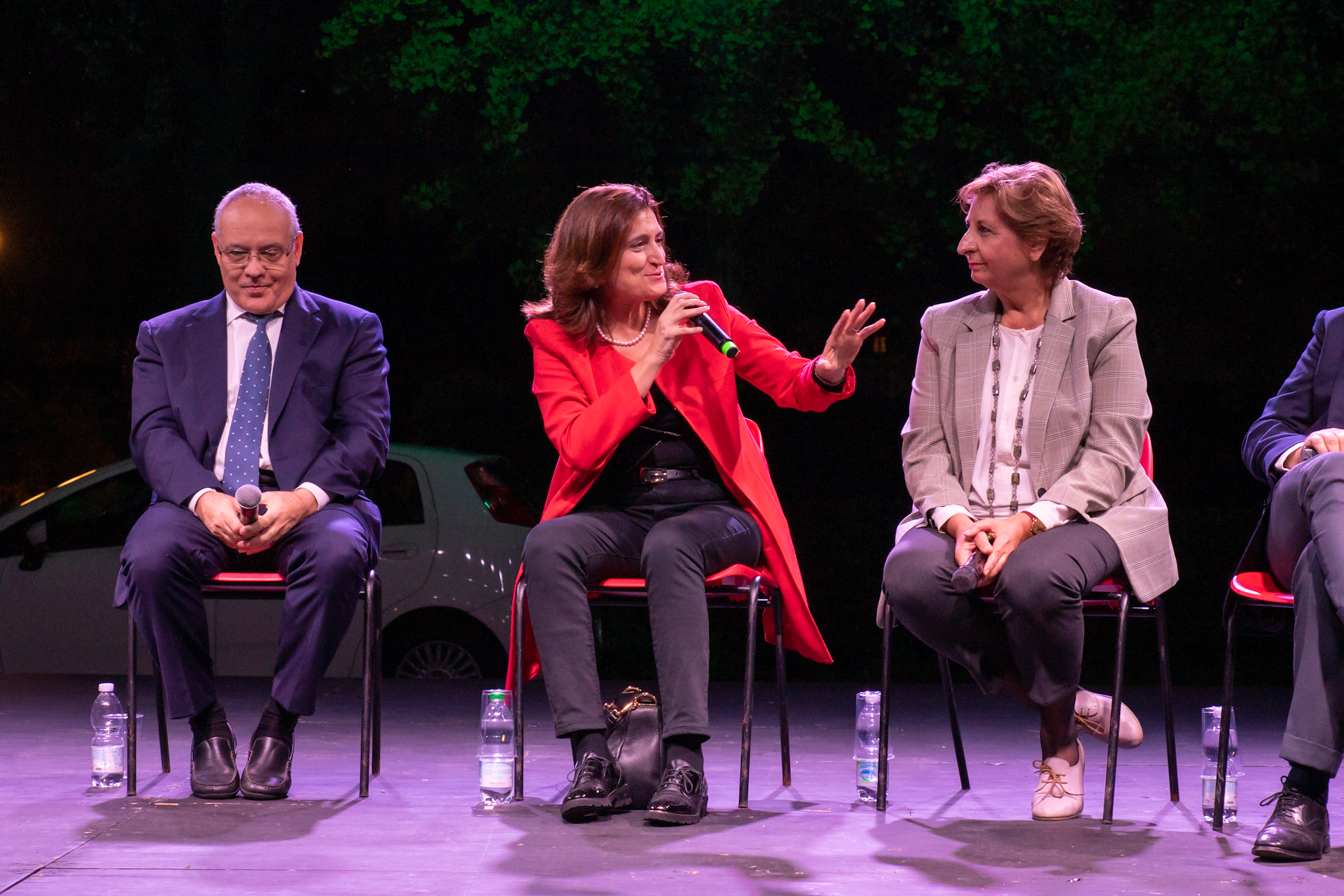Da sinistra: Giovanni Pucciarmati, Alessia Bettini, Rosa Maria Di Giorgi. Foto: Davide Iadicicco