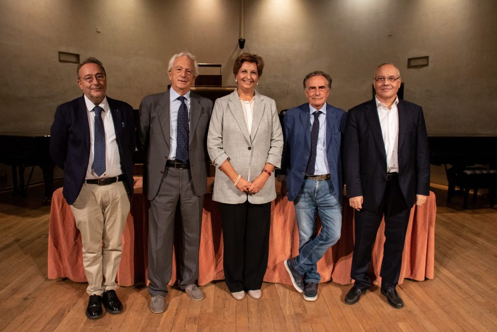 Foto durante la conferenza stampa di insediamento del presidente Rosa Di Giorgi