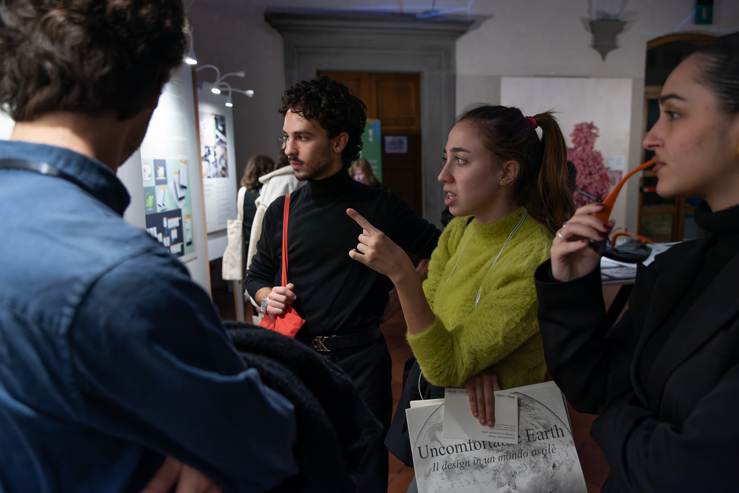 Scatto dall'inaugurazione della mostra "Uncomfortable Earth" all'Auditorium di Santa Apollonia, 8 novembre 2024 – ph. Antonio Viscido