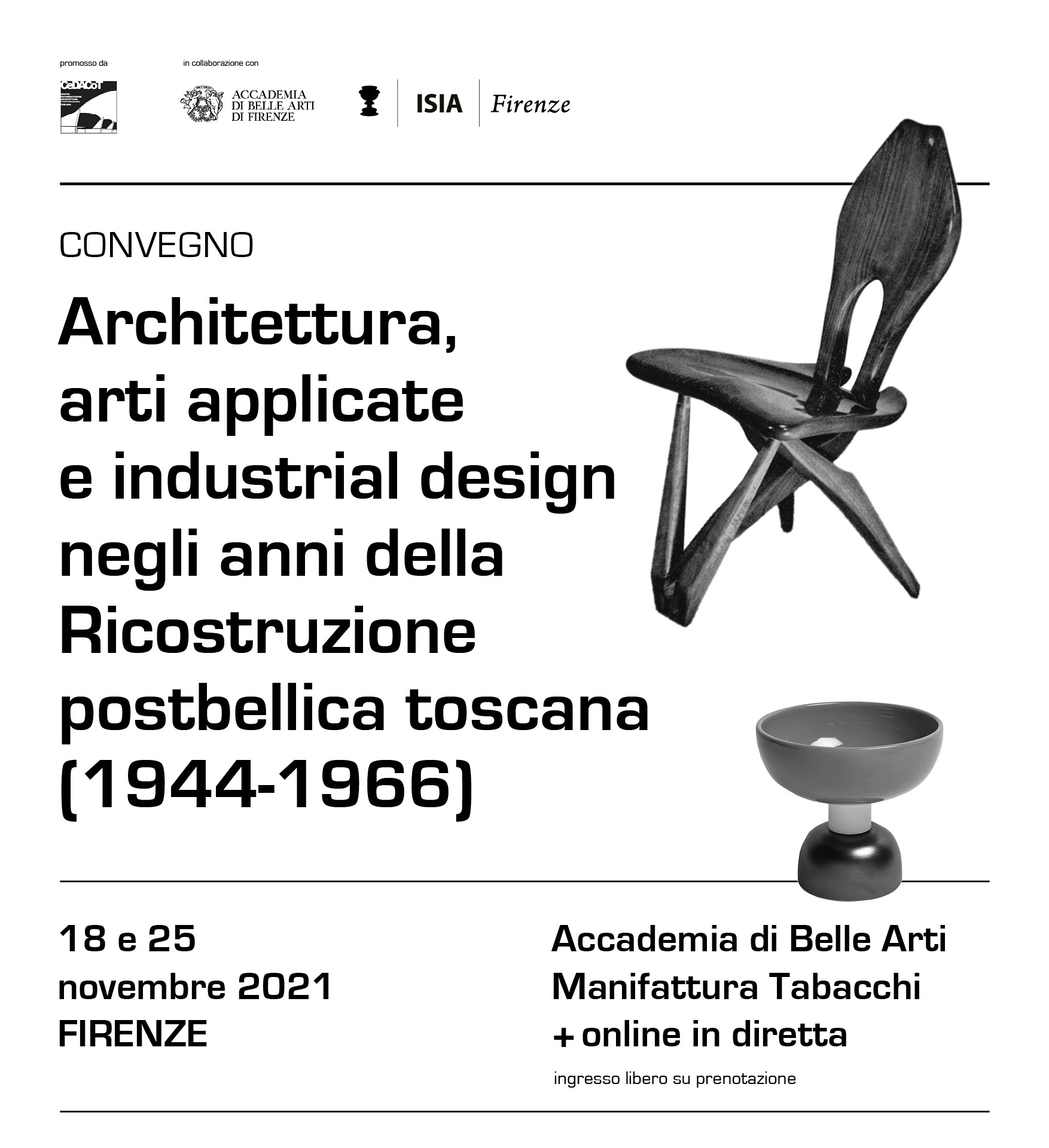 visual Convegno: Architettura, arti applicate e industrial design negli anni della Ricostruzione postbellica toscana