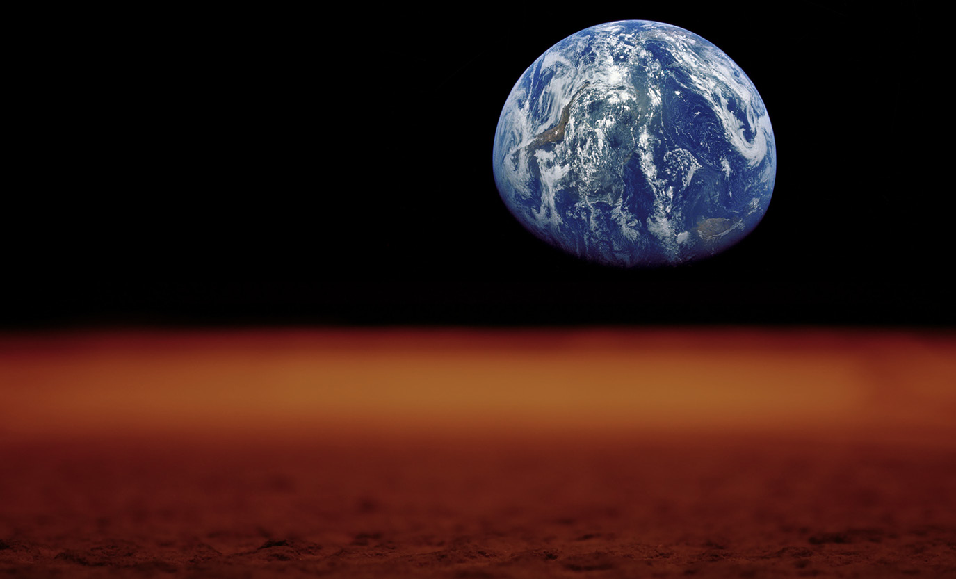 Visual con la Terra e Marte